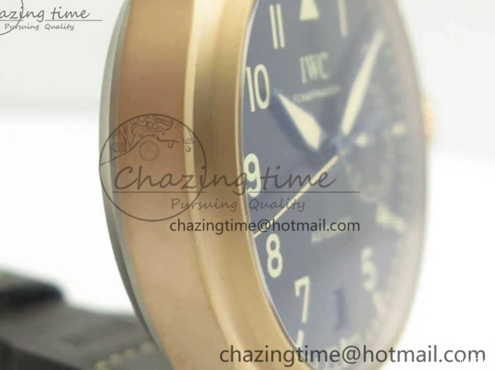 MIROTIME 0331 Big Pilot IW510301 Satin-Polished RG YLF Best Edition Black Dial On Leather Strap A Flexible 7222